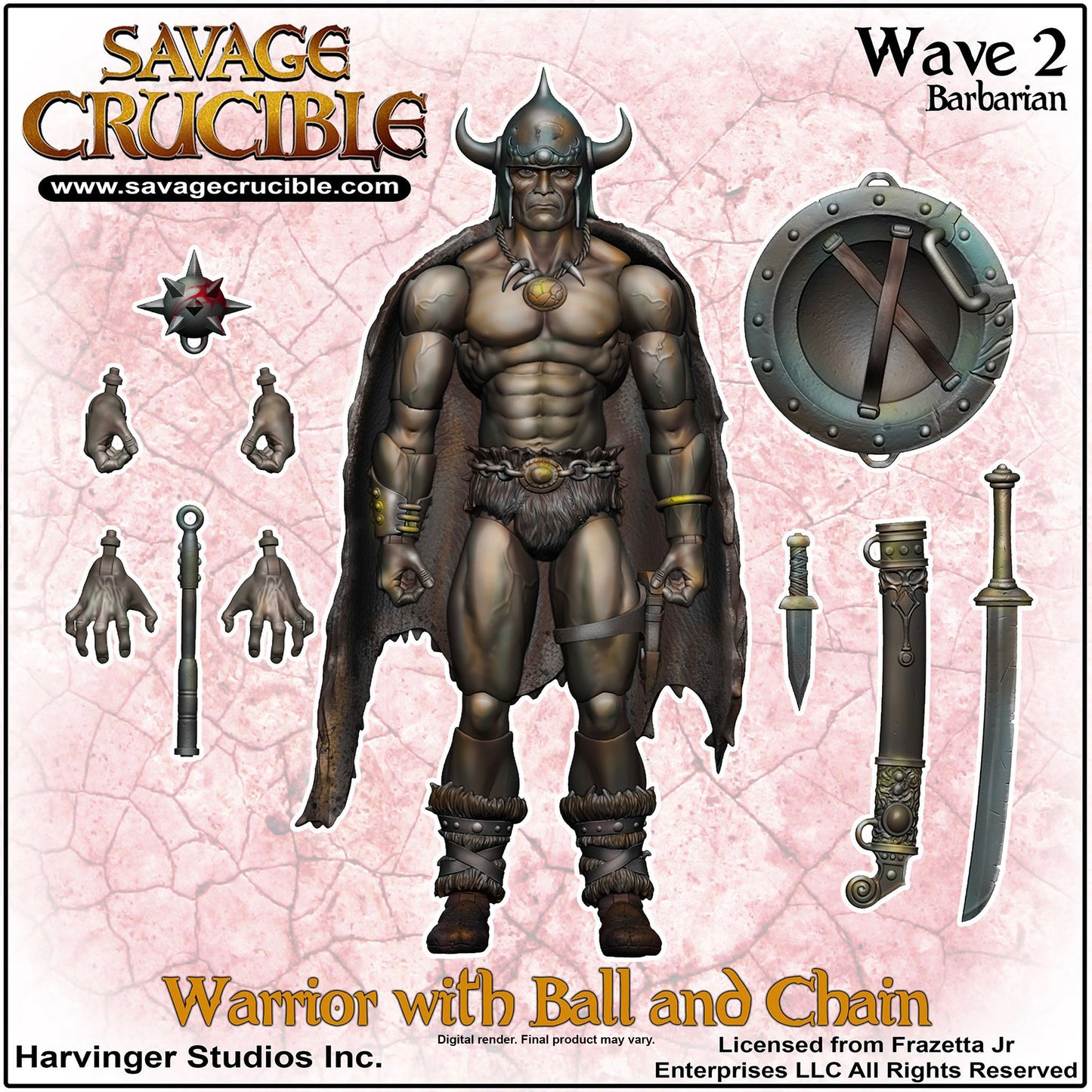 Savage Crucible Wave 2  - Frazettas Warrior with Ball & Chain PREORDER