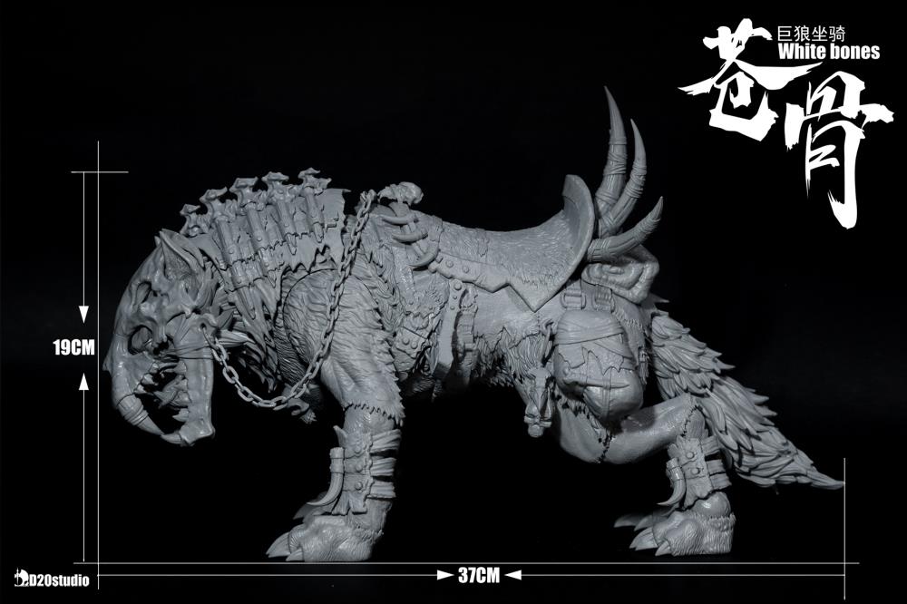 White Bone Wolf (White) 1/12 Scale Figure by D20STUDIO