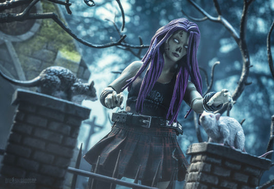 Graveyard Zombies Rocker Zombie Figure (Female) PREORDER